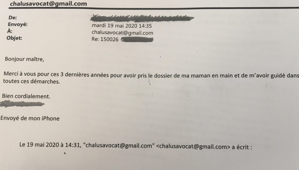 MAI 2020 - Merci de m'avoir guidé dans toutes ces démarches