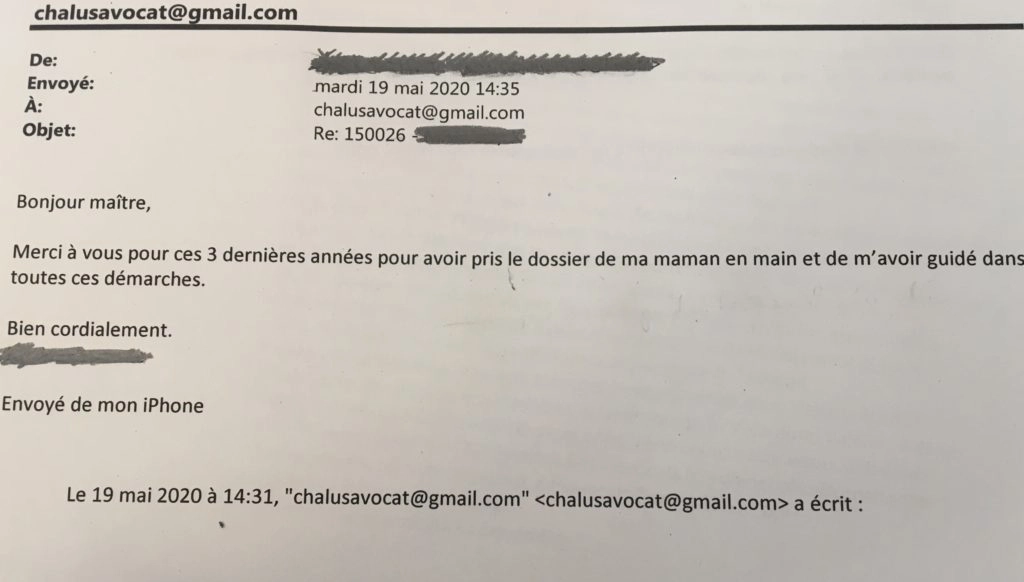 MAI 2020 - Merci de m'avoir guidé dans toutes ces démarches