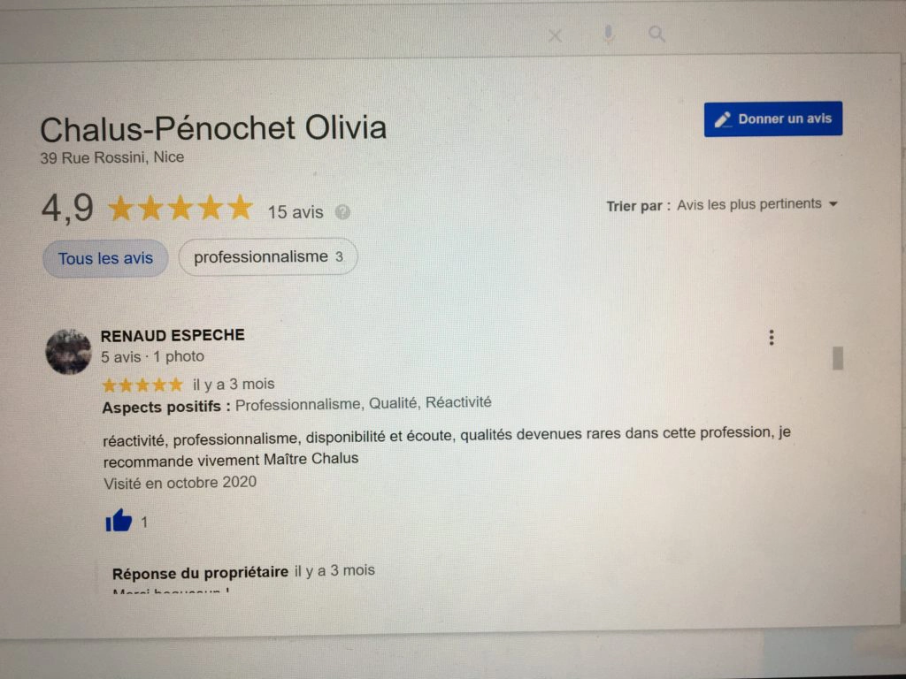 Je recommande vivement Maître Chalus