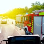 Accident de la route sur autoroute