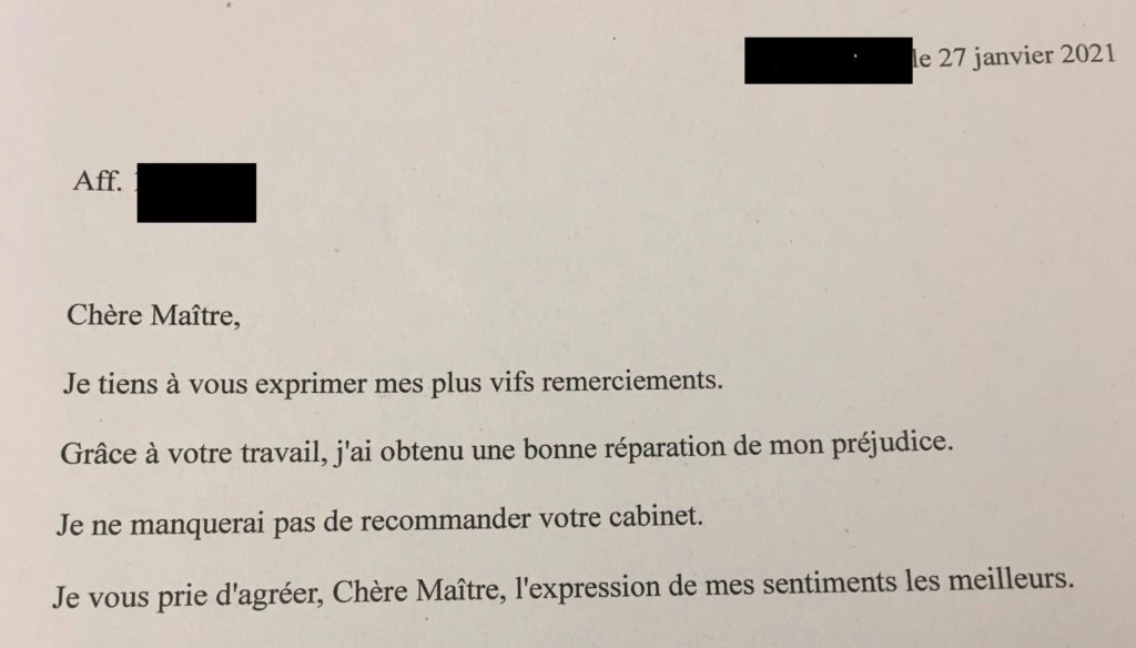 Une bonne indemnisation  pour un accident de la route