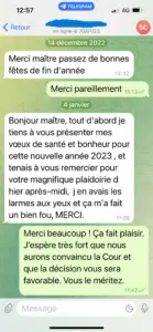 Avis client janvier 2023