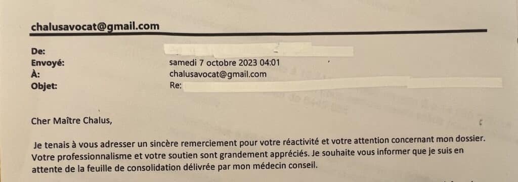 Un email de remerciement