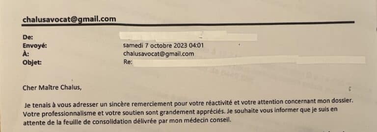 Un email de remerciement