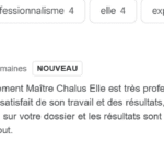 Avis 5 étoiles google victime accident de scooter qui remercie Me Chalus avocat en dommage corporel pour le résultat excellent